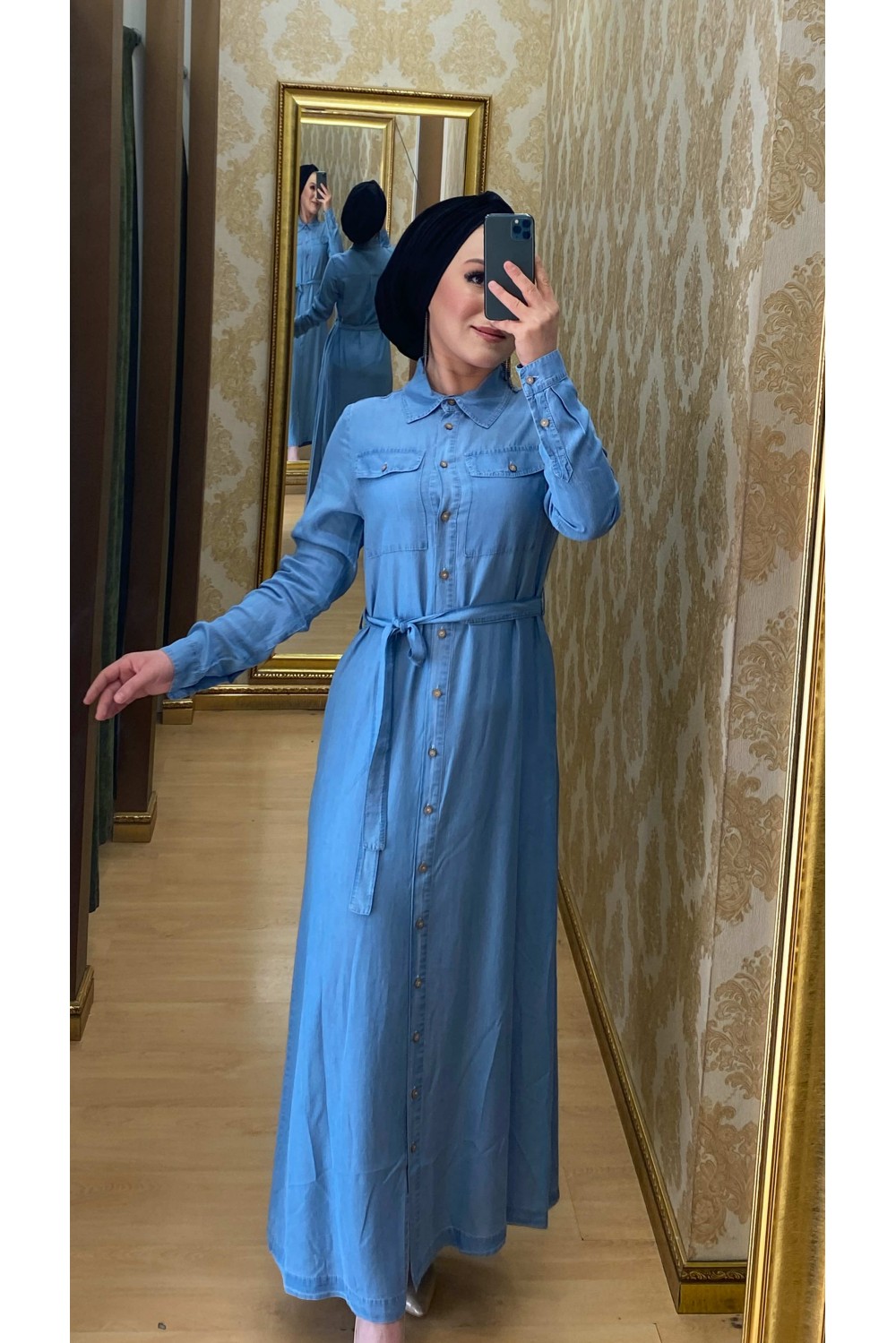 Nihan Gömlek Yaka Tencel Elbise 3103 Nihan Gömlek Yaka Tencel Elbise 3103